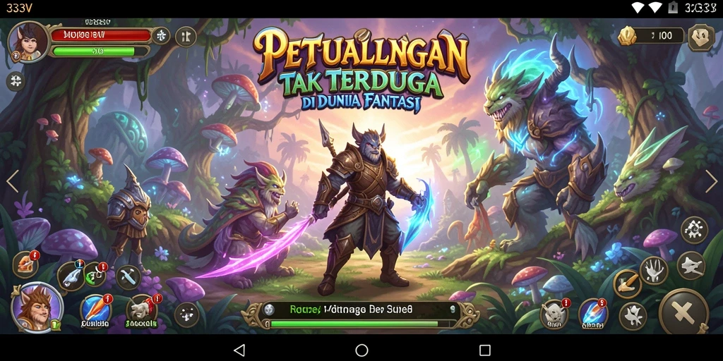 Tampilan gameplay yang menakjubkan dalam petualangan 333V.