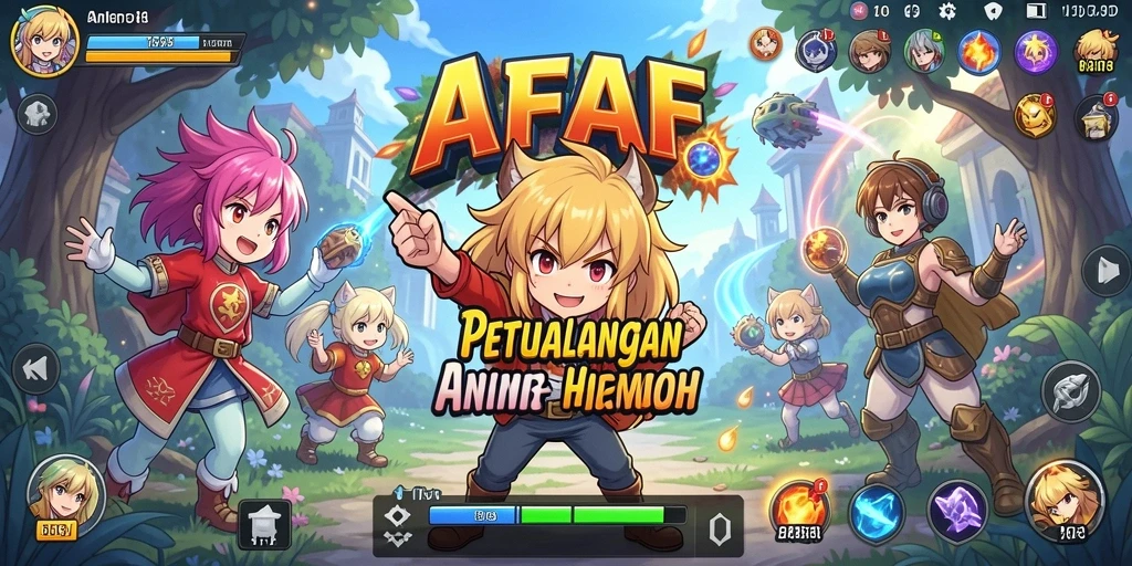 Tampilan gameplay menakjubkan dari AFAF dengan karakter Anime yang menarik.