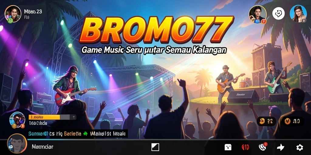 Screenshot gameplay BROMO77 yang menampilkan pengalaman bermain musik.