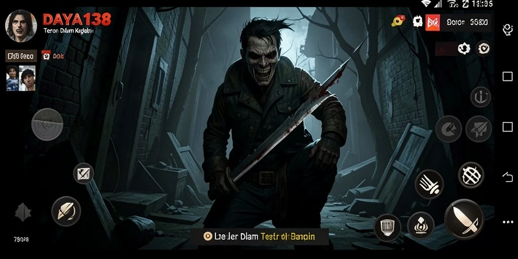 Screenshot dari gameplay DAYA138 yang menunjukkan suasana menyeramkan.