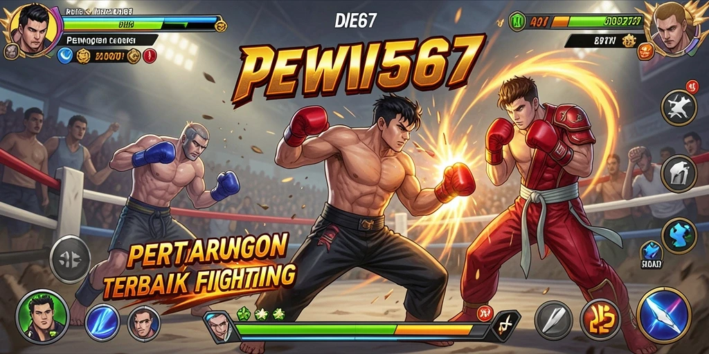 Screenshot tampilan gameplay pertarungan seru di DEWI567.