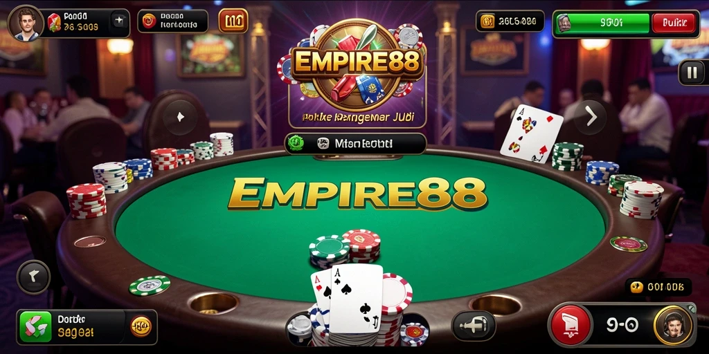 Tampilan gameplay seru dari permainan Poker di EMPIRE88.