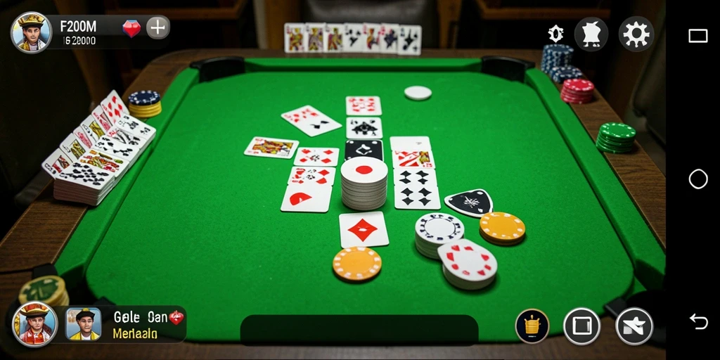 Screenshot gameplay Gaple yang menarik dari F200M.
