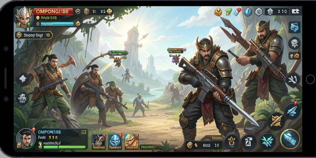 Screenshot OMPONG188 menampilkan gameplay SLG yang mendebarkan.