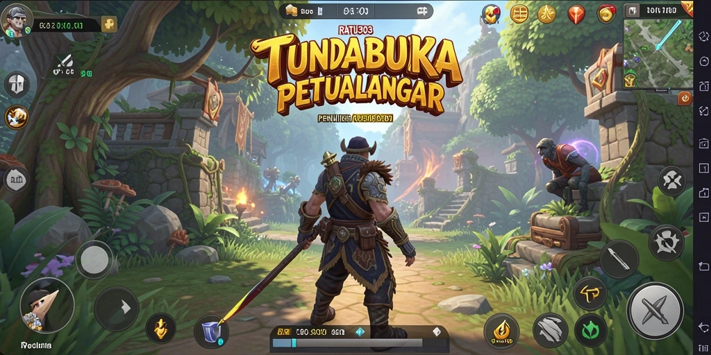 Tampilan gameplay menakjubkan dari RATU303 yang menunjukkan dunia terbuka.
