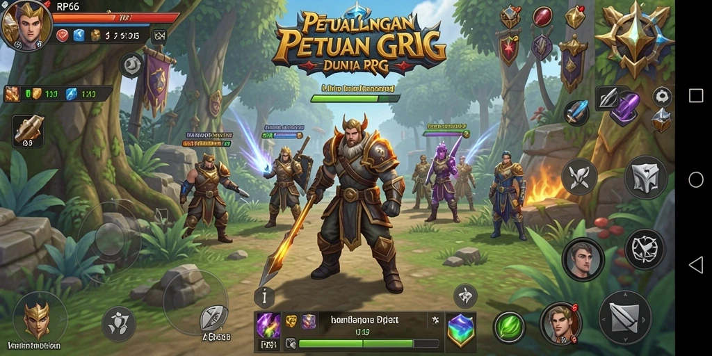 Screenshot menampilkan pertempuran epik dalam RPG RP66.