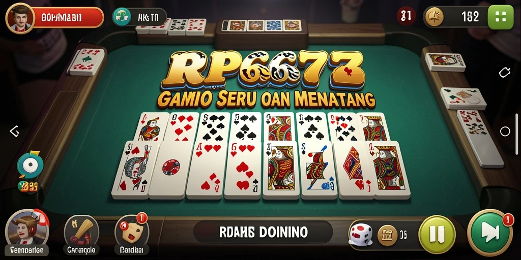 Gameplay Domino yang seru dan kompetitif di RP6677.