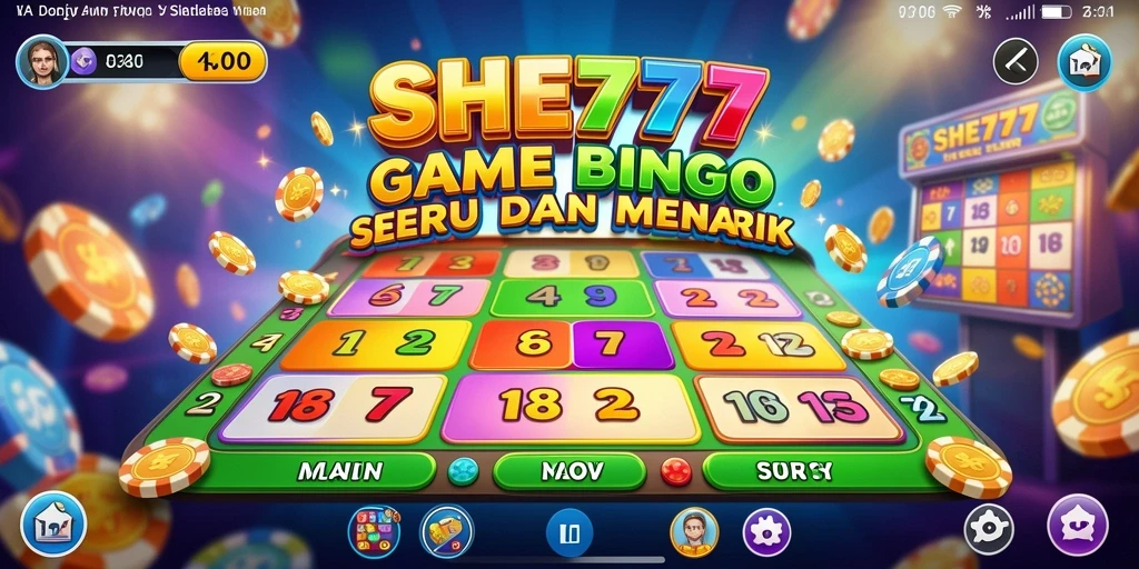 Tampilan gameplay SHE777 yang penuh warna dan interaktif.