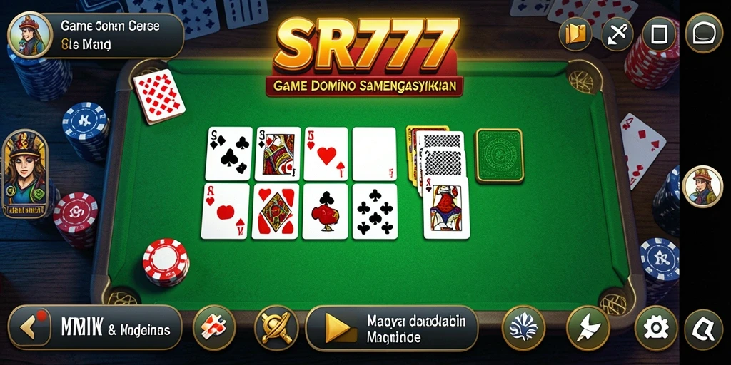 Tampilan gameplay SR777 yang menarik dengan aksi Domino.