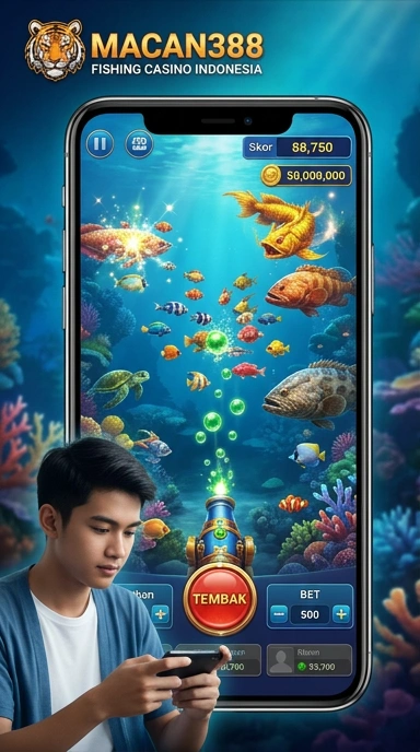 Screenshot antarmuka utama aplikasi macan388.